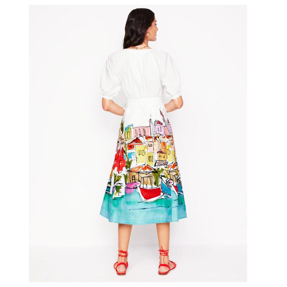 NEW Boden Bria Puff Sleeve Midi Dress Size US/6 - Picture 4 of 13